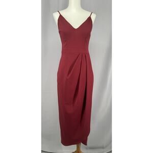 BHLDN Anabela Burgundy Midi Dress